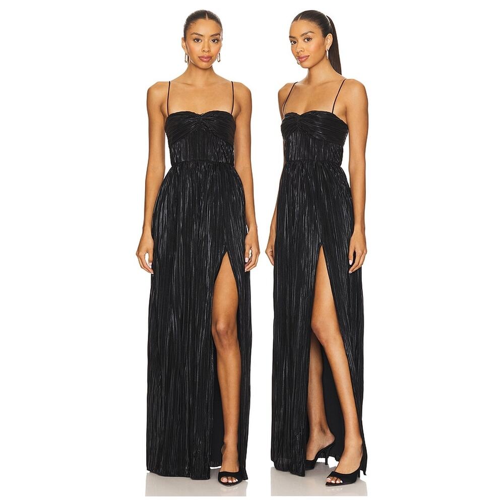 Lovers and Friends Emmy Gown Plisse Maxi Dress Party Cocktail Formal Prom XXS